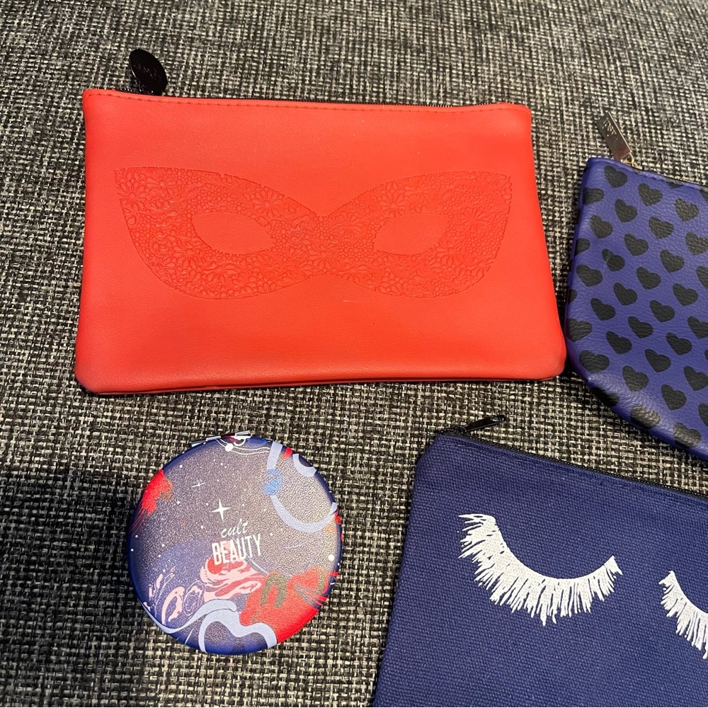 Makeup Pouch And Compact Mirror Bundle - image 3